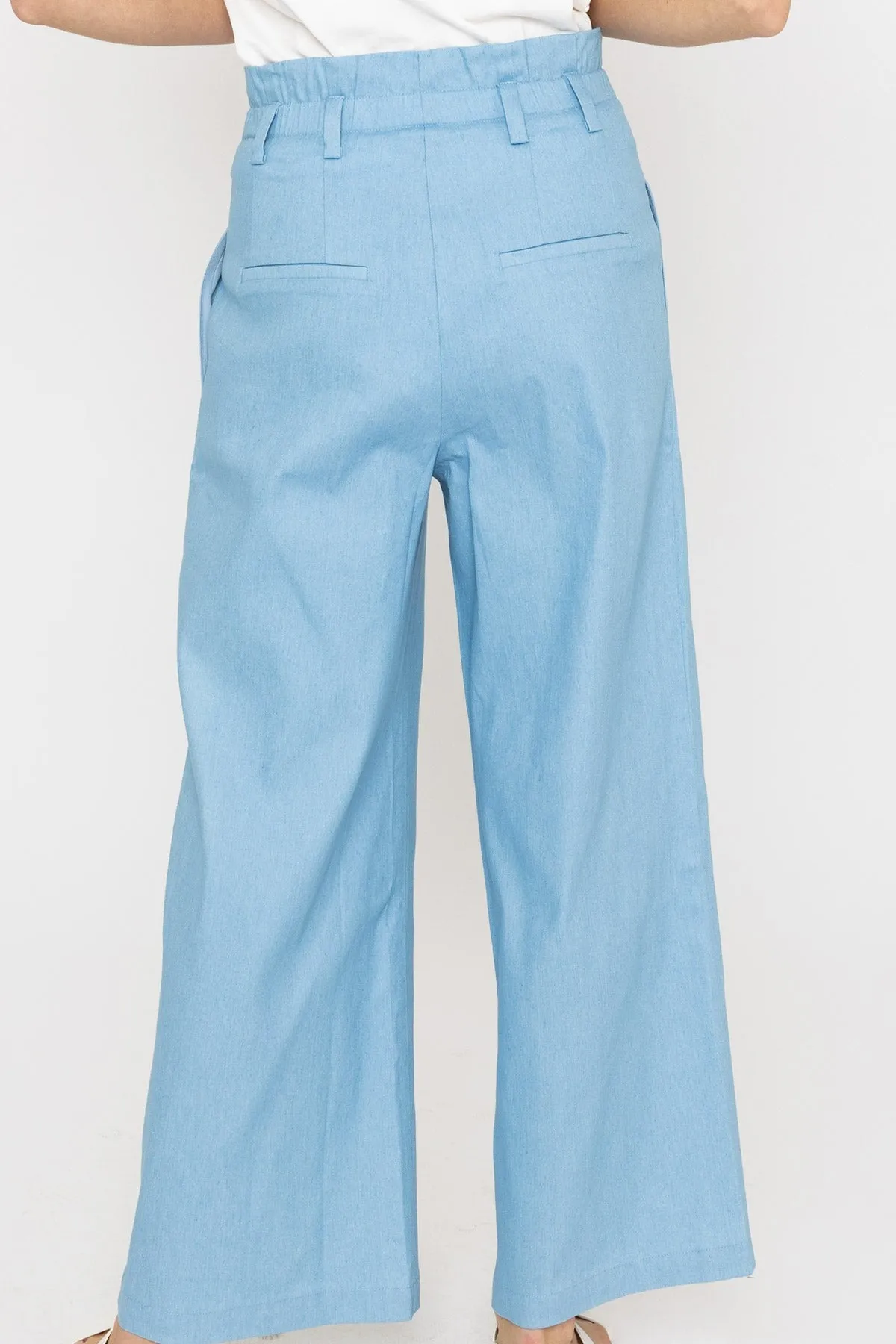 Wide Leg Chambray Pant