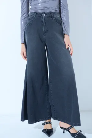 Wide-leg denim pants wholesale