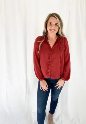 Winter Day Satin Blouse