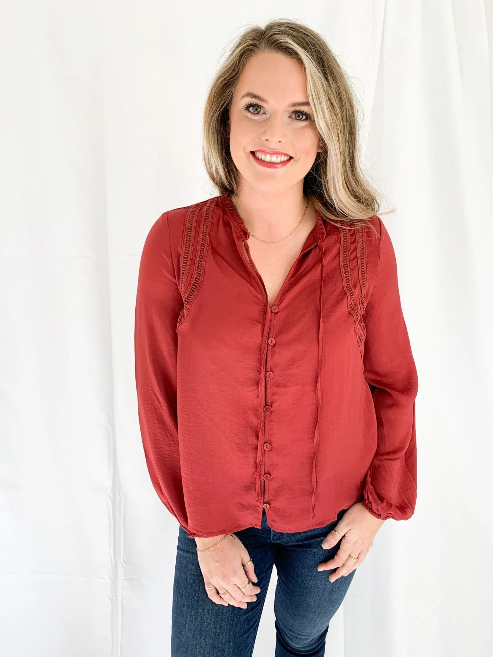 Winter Day Satin Blouse