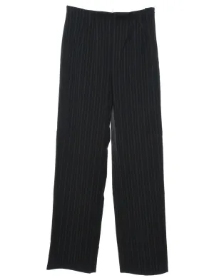 Worthington Black Pinstriped Trousers - W25 L31