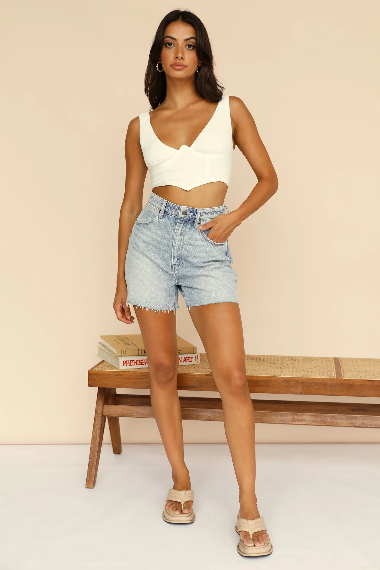 WRANGLER Hi Bells Shorts Peninsula Blues